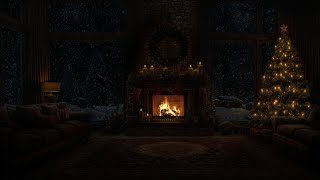 ❄️Relax to the Snowfall Gentle Winter Breeze amp Crackling Fireplace  Cozy Moments in Winter ASMR [upl. by Notneuq351]