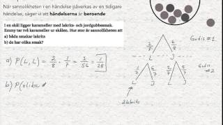 Ma1b Sannolikhetslära  Beroende händelser [upl. by Flori]