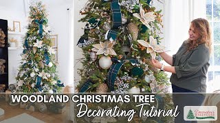 Woodland Christmas Tree Decorating Tutorial  Neutral Christmas Decor [upl. by Dunaville739]