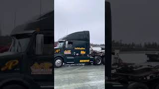 Loading 40ft sea container on to landoll trailer [upl. by Eendyc]