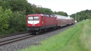 RE80 Ersatzverkehr und der Henkelzug in OchsenfurtWinterhausen 11062024 [upl. by Holtorf]