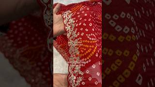 🔥Jaipuri Traditional Bandhani Saree sarees shorts shortvideo [upl. by Amble]