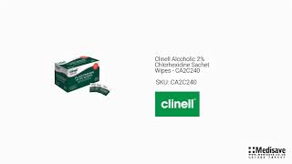 Clinell Alcoholic 2 Chlorhexidine Sachet Wipes CA2C240 [upl. by Elletnahc]