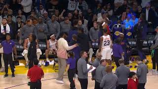 Lakers fans GO CRAZY after Dodgers hit walk off grand slam in World Series vs Yankees [upl. by Amsirac]