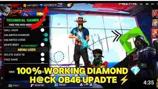 FREE FIRE UNLIMITED DIAMONDS 💎HACK  NEW OB 46 UPDATE FREE FIRE NEW TRICK🔥 [upl. by Shatzer927]