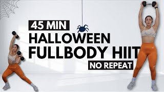 45 MIN HALLOWEEN HIIT WORKOUT  Full Body Metabolic Conditioning  No repeat [upl. by Atinuaj543]