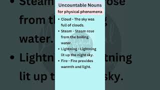 Uncountable Nouns In English Grammar english shorts [upl. by Anuahs794]