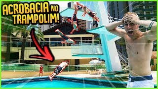 OLHA O QUE ESSE ACROBATA FEZ NO TRAMPOLIM DA PISCINA MAIS FUNDA  REZENDE EVIL [upl. by Piero]