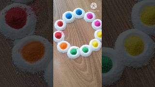 Simple Rangoli  Satisfying Rangoli Easy Rangoli Tips And Tricks  ASMR rangoli satisfying asmr [upl. by Nonnahs]