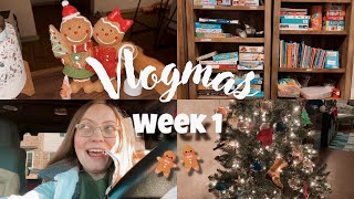 VLOGMAS Week 1 Decorating Finishing Finals amp Working at My New Job 🎄📚 [upl. by Ahsekyw47]