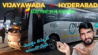 Vijayawada to Hyderabad Electrical bus journey  Nuego Bus  Murali Talksss [upl. by Acimaj]