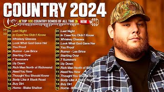 Country Music Playlist 2024  Luke Combs Chris Stapleton Brett Young Luke Bryan Jason Aldean [upl. by Glenine]