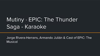 EPIC The Musical  Mutiny Karaoke [upl. by Piefer]