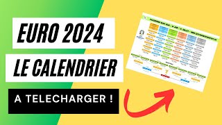 EURO 2024 PRESENTATION PRONOSTICS ET ANALYSE DES GROUPES  Le calendrier PDF à télécharger [upl. by Haissi]