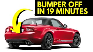 NC MX5 Miata Rear Bumper Removal Simple amp Easy  Tach On Red [upl. by Dwayne958]