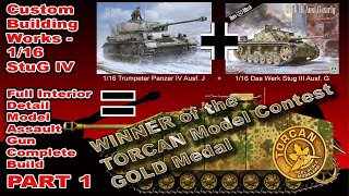 Full Interior 116 German Sturmgeschutz StuG IV Custom Building Works Part 1 Gold Medal [upl. by Lynn]