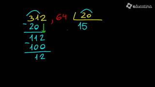 División dividendo con decimales  Aritmética  Educatina [upl. by Esther]