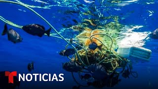 Planeta Tierra Nuestros océanos se ahogan en microplásticos  Noticias Telemundo [upl. by Yarehs410]