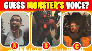 GUESS Monsters Voice 42 Vacuum Toilet Titan Speakerman Geeky Jesus Toilet  Skibidi Quiz [upl. by Ramgad624]