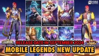 Mobile Legends New Update In September 2024  Akai And Khufra New Free Skin Events  Mobile Legends [upl. by Idleman]