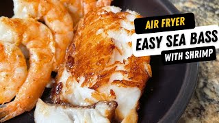 Air Fried Chilean Sea Bass and Shrimp The Easy and Delicious Way to Cook Seafood [upl. by Wolram938]