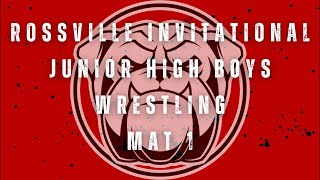 ROSSVILLE INVITATIONAL Junior High Boys Wrestling Mat 1 [upl. by Radburn101]