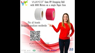 VIJAYCO® 5mm Strapping on Strapack Machines SQ 800 [upl. by Ihsoyim536]