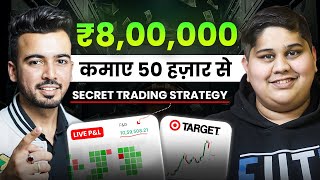 🔥 50 हज़ार से 8 लाख PROFIT कैसे कमाया Intraday Trading Strategy For Beginners  ft meharshbhagat [upl. by Yetty528]