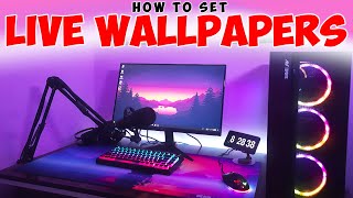 How to Set Custom Live Wallpapers In PC amp Laptop Quick Tutorial HINDI [upl. by Acirem]