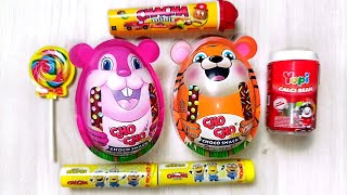 satisfying asmr lollipops candy rainbow sweet chocolate surprise eggs unpacking video 87 [upl. by Adnil]