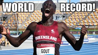 Gout Gout SMASHES Usain Bolts 16YearOld World Record In The 200 Meters [upl. by Sharyl]