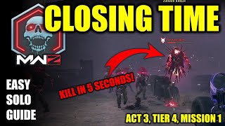 COD MW3 Zombies Closing Time Solo mission guide Act 3 Tier 4 Mission 1 [upl. by Muryh]