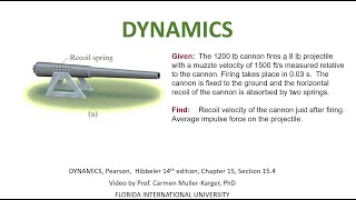 DYNAMICS Example 1518 Linear Momentum [upl. by Shifrah]