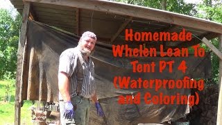 Homemade Oil Cloth Whelen Lean To Tent PT 4 [upl. by Katha]