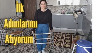 Yürüme Çalışmalarına Başladık  İlk Adımlarımı Atıyorum [upl. by Enneyehs734]