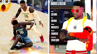 NBA 2K22 MyCareer Ep2  FIRST Ankle Breaker College Decision amp FIRST Game wRANDOMS [upl. by Ahsiekel]