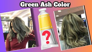 Green Ash Hair Color  Ash Green Color  Full Explained Matt Ash Color Class  Salonfact [upl. by Aihsital327]