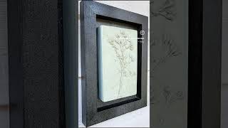 New light blue plaster cast of white snakeroot in a metallic smoke shadowbox frame naturaldecor [upl. by Lanny]