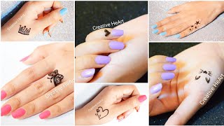 Cute Mehndi Tattoos❤️  6 Different types of Mehndi Tattoo Designs for Beginners [upl. by Eltsyrk]