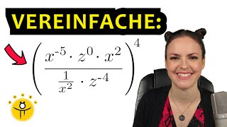 Schreibe ohne NEGATIVEN EXPONENTEN – negative Exponenten positiv machen [upl. by Nnaerb]