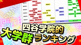 【大学群関東私大愛知私大関西私大国公立大学】四●学院が大学群序列を発表した結果…【横横海外首都電農学茶】 [upl. by Kcirtap107]