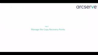 Managing Copy Recovery Point to and from Cloud using Arcserve UDP [upl. by Doykos]