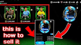 how to sell not trading untradeable players in EA FC MOBILE 24 [upl. by Parish]