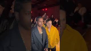 Asap rocky arrived in style for the spring 2025 Bottega Veneta show at Milan Fashion Weekshorts [upl. by Madancy]