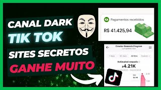 🚨 Como Ganhei Dinheiro com Tik Tok Dark Nicho que monetiza Rápido  SITES SECRETOS de vídeos [upl. by Kinnie]