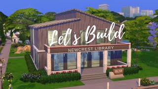 Newcrest Needs a Library  Sims 4 Speed Build [upl. by Kalbli640]