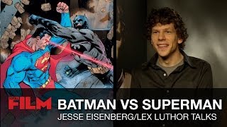 Jesse Eisenberg talks Batman vs Superman  Man of Steel 2 [upl. by Hiett890]