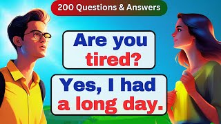 Improve English Speaking Skills🔥 200 Common Questions and Answers in English 🔥 English conversation [upl. by Mahgirb]