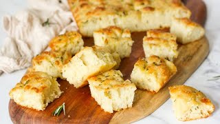 Easy Focaccia Recipe with yeast or sourdough starter NoKnead Focaccia [upl. by Nilcaj]