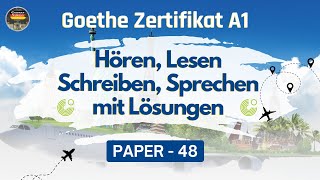 Goethe Zertifikat A1 Exam Practice  Paper  48  All Teils With Answers germanlanguage hören [upl. by Cirted]